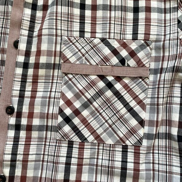 English Laundry Men's Blaque Label Button-Up Shirt Pockets PlaidLarge - Picture 7 of 10